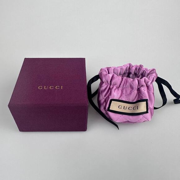 NIB Gucci interlocking G ring in silver Size 12 - Picture 7 of 10